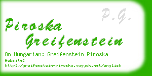 piroska greifenstein business card